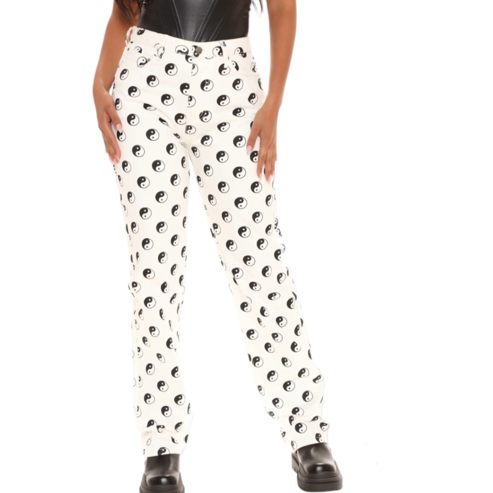 Ying Yang ☯️ Retro Style Jeans